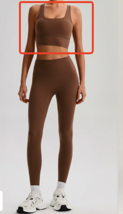 Seamless Backless Yoga Outfit – 2-Piece Bra & Leggings