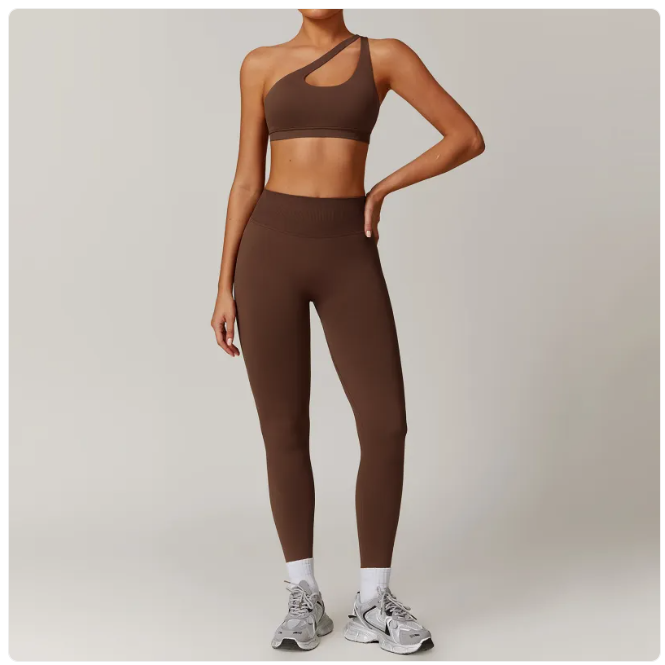 Seamless Backless Yoga Outfit – 2-Piece Bra & Leggings