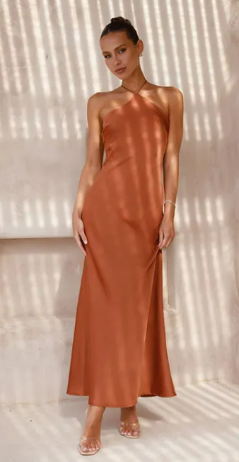 Slim Fit Sleeveless Backless Evening Party Dress